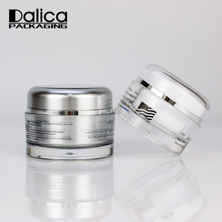 Hot selling popular round shape acrylic jar container for lotion