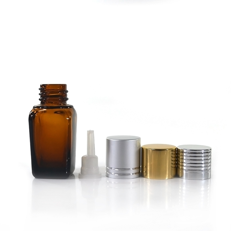 Hot selling products glass jar for perfume bottles 10ml 15ml 20ml 30ml 50ml 100ml square glass bottle with aluminum cap