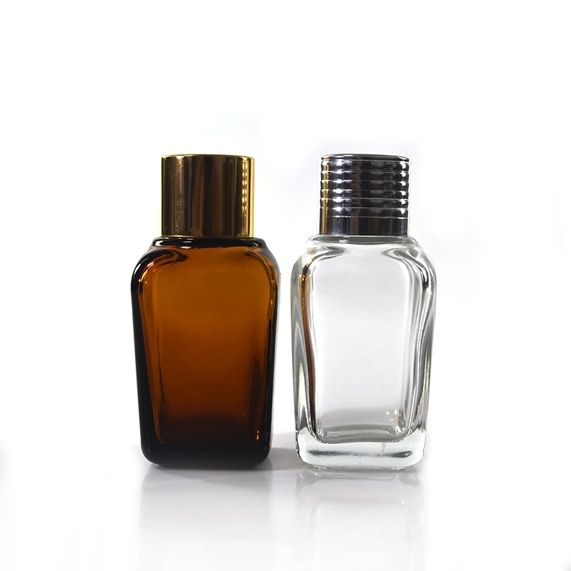 Hot selling products glass jar for perfume bottles 10ml 15ml 20ml 30ml 50ml 100ml square glass bottle with aluminum cap