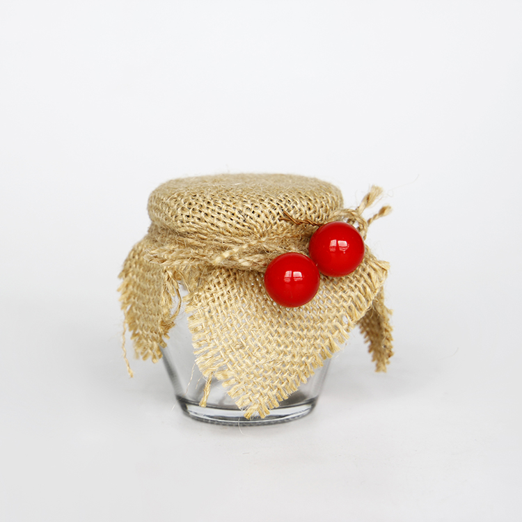 Hot selling round jam jar glass food storage canning jar with lids