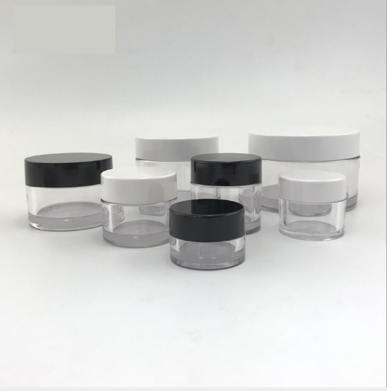 Hot selling transparent PETG 50g 100g 150g plastic jars cosmetic packaging for body cream