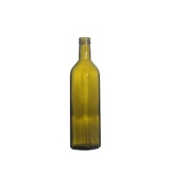 Hot selling wholesale empty square round classical dark green 250ml 500ml 750ml Olive oil screw cap glass bottle