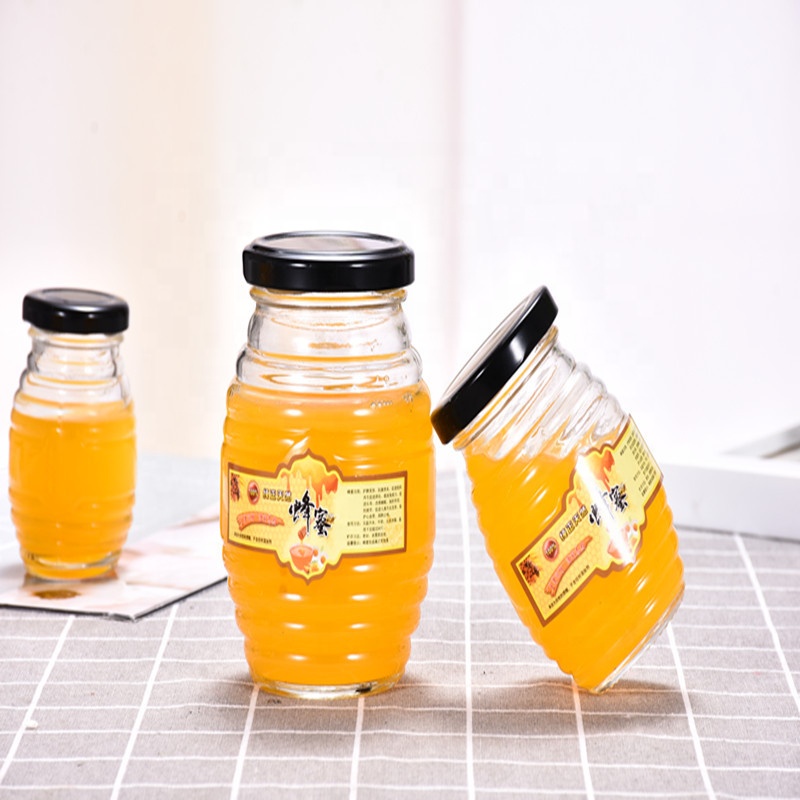 Hot selling wholesale glass bottle for honey empty honey glass bottles