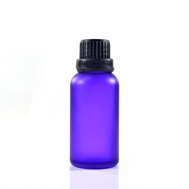 Hot stamping screen printing Matte frosted clear black glass dropper bottle essential oil bottles wtih childproof cap available