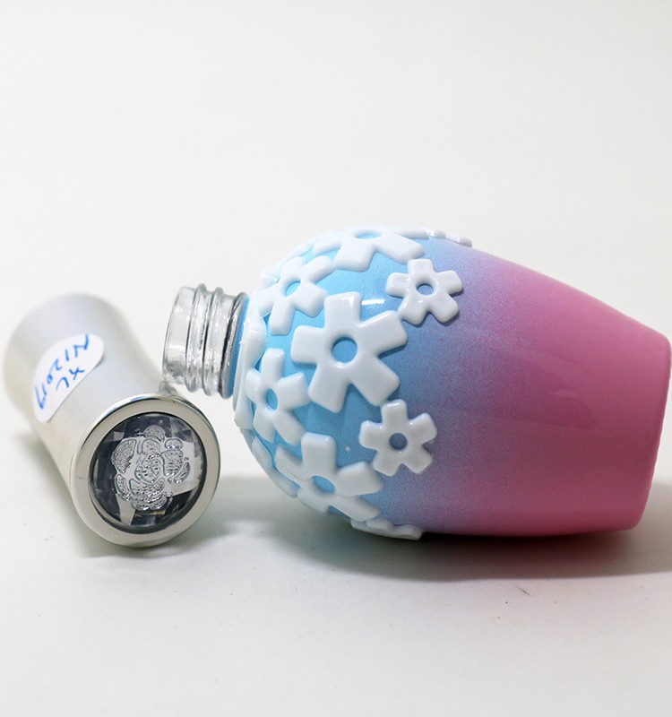 Hot stamping, screen printing, electroplating and painting custom UV gel luxury point nail polish bottle