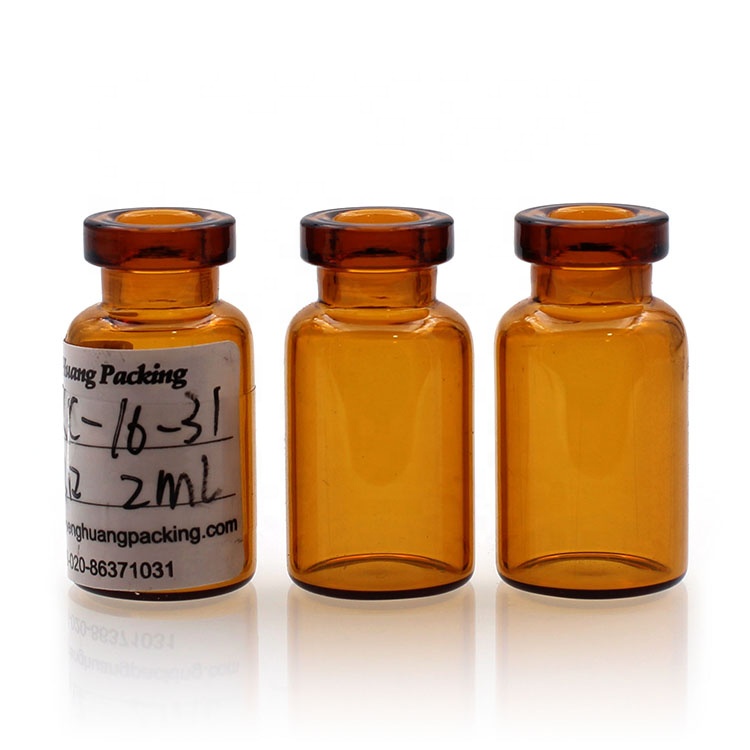 Hotest 1ml mini transparent amber pharmaceutical ampule tubular glass vial