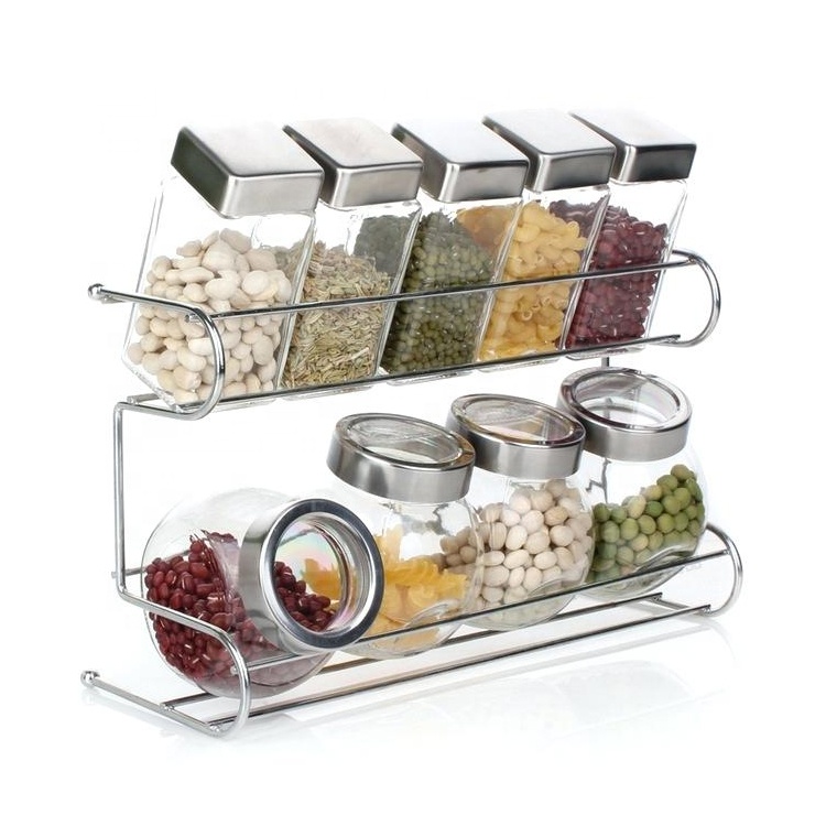 Hotsale 180ml condiment bottles glass spice storage jars for salt and pepper