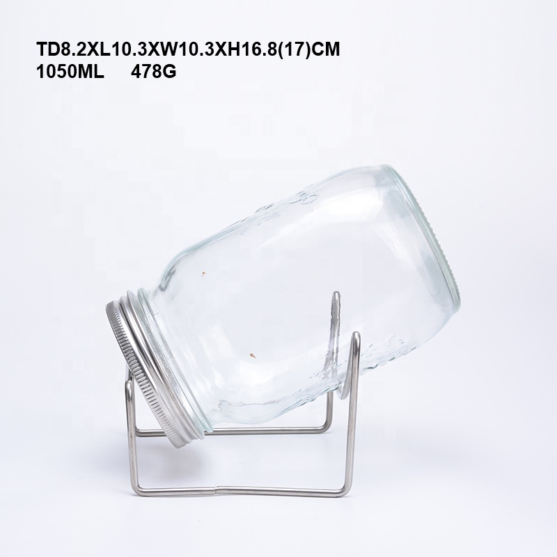 Hotsale 25oz Wide Mouth Mason Sprouting Jar with Stainless Steel Sprouting Lid and Stand