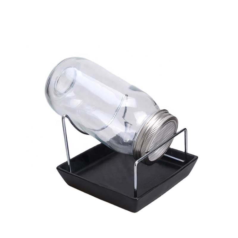 Hotsale 32oz Wide Mouth Mason Sprouting Jar with Stainless Steel Sprouting Lid