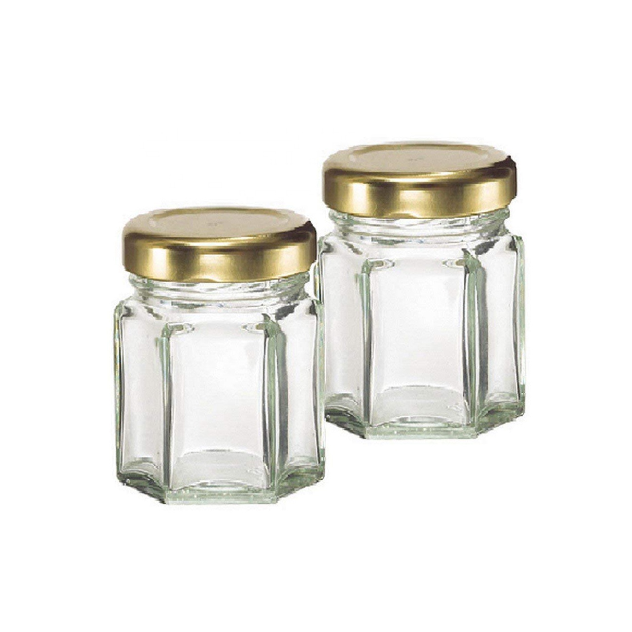 Hotsale 50ml 100ml 150ml 300ml 500ml 750ml hexagonal honey jar jam jars with lid