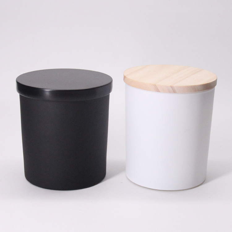 Hotsale Frosted Glass Candle Holder And Matt Glass Candle Jar With Lid Wholesale