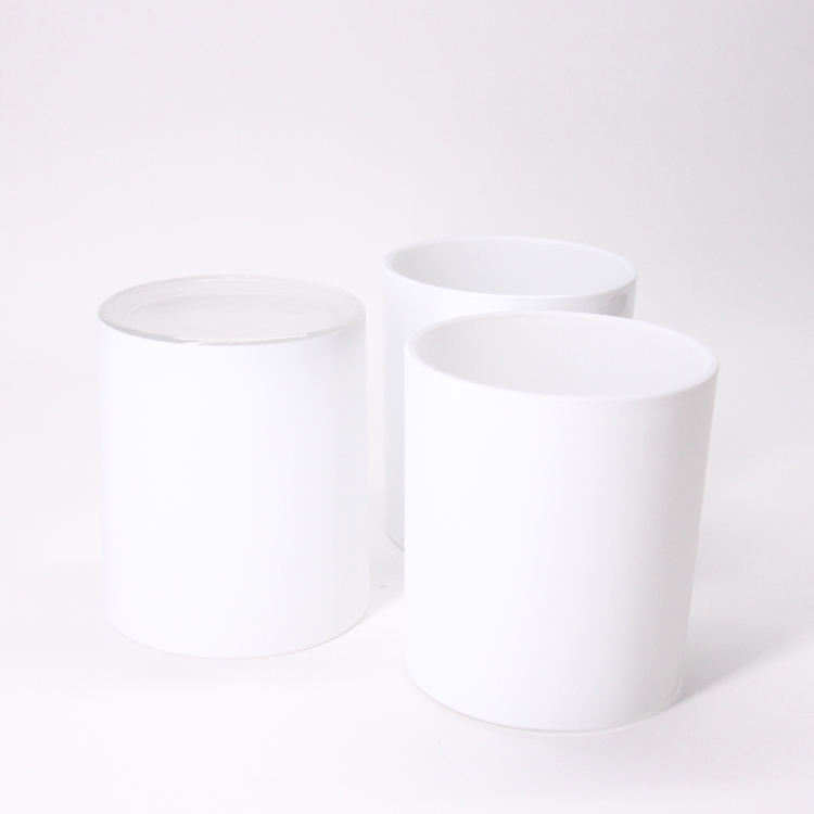 Hotsale Frosted Glass Candle Holder And Matt Glass Candle Jar With Lid Wholesale
