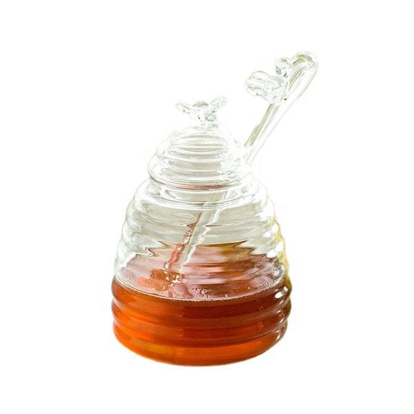 Hotsale Handmade Hermetic Honey Bee Pots With Dipper and Lid