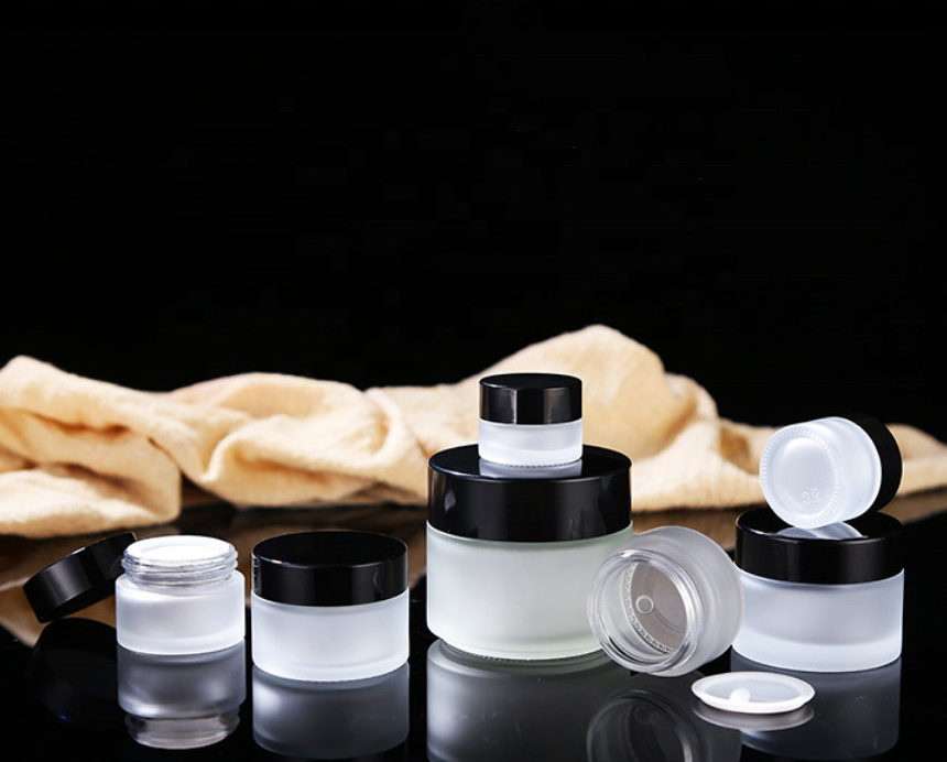 Hotsale cream jar 5g 10g 15g 20g 30g 50g frosted glass jar bottle small round glass jar