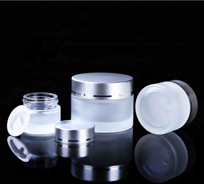Hotsale cream jar 5g 10g 15g 20g 30g 50g frosted glass jar bottle small round glass jar