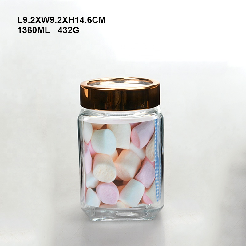 Hotsale glass storage jars bottles with plastic window lid