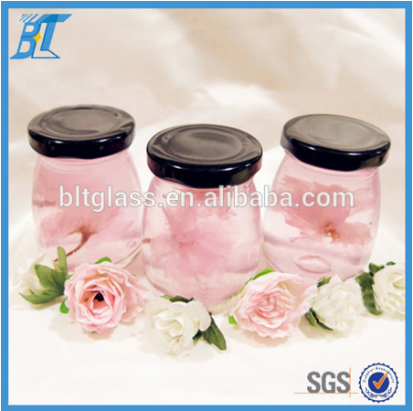 Hotsale marmelade glass jars mini glass desserts container 50ml 100ml 150ml 200ml