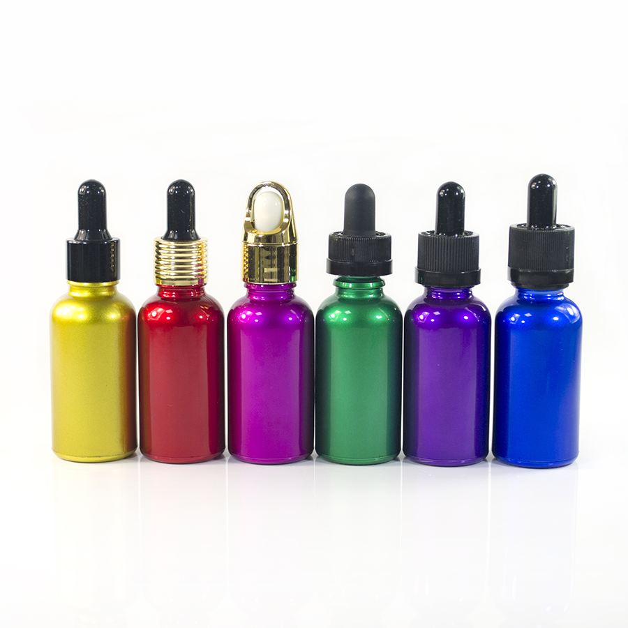 Hotsale new products e liquid clear amber green blue 30ml 1oz glass dropper bottle