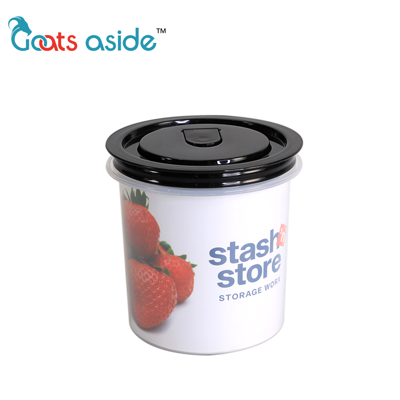 Hotselling 3 Pieces set 700ml 1300ml 2100ml large capaciy kitchen food storage jar round plastic sealed jars with lids