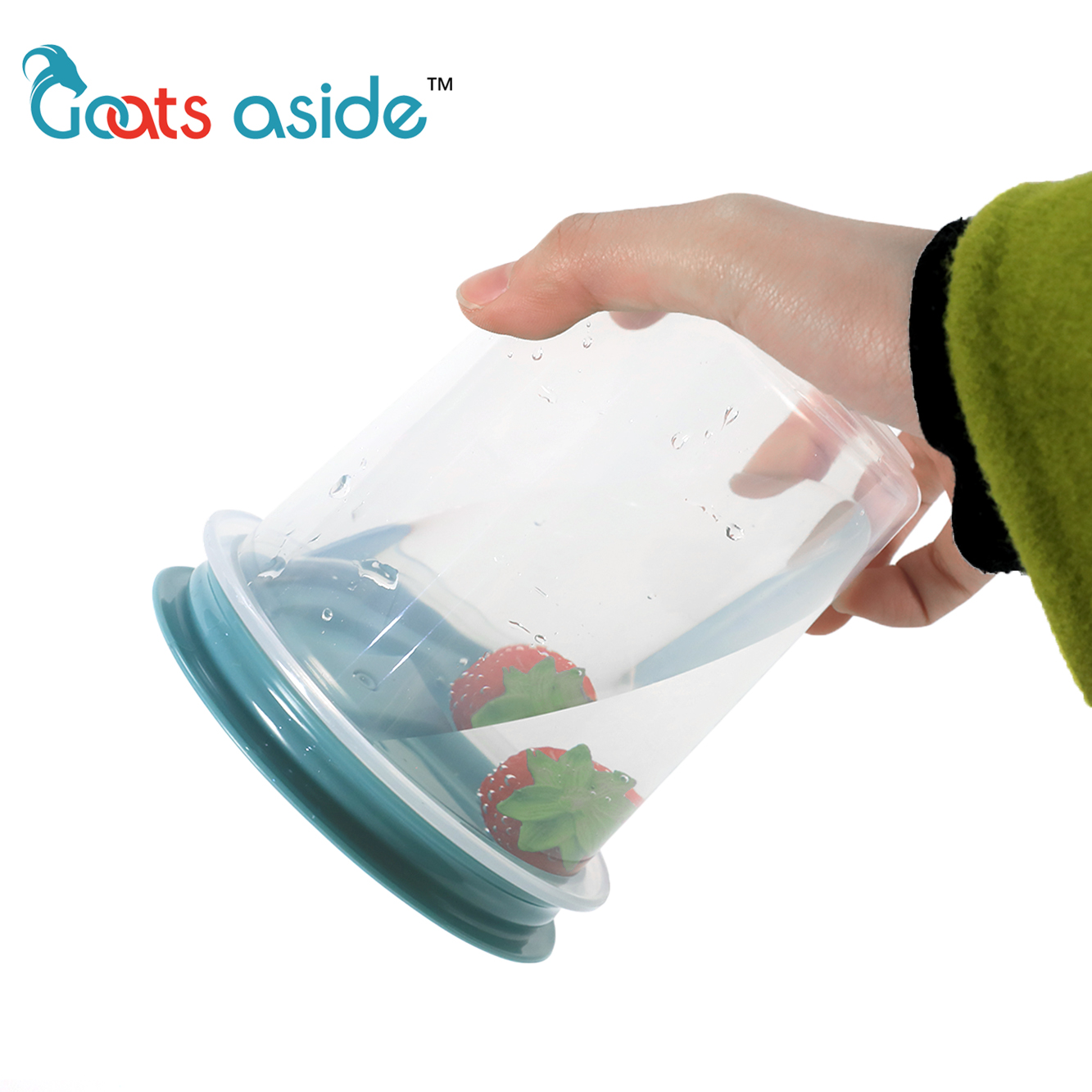 Hotselling 3 Pieces set 700ml 1300ml 2100ml large capaciy kitchen food storage jar round plastic sealed jars with lids