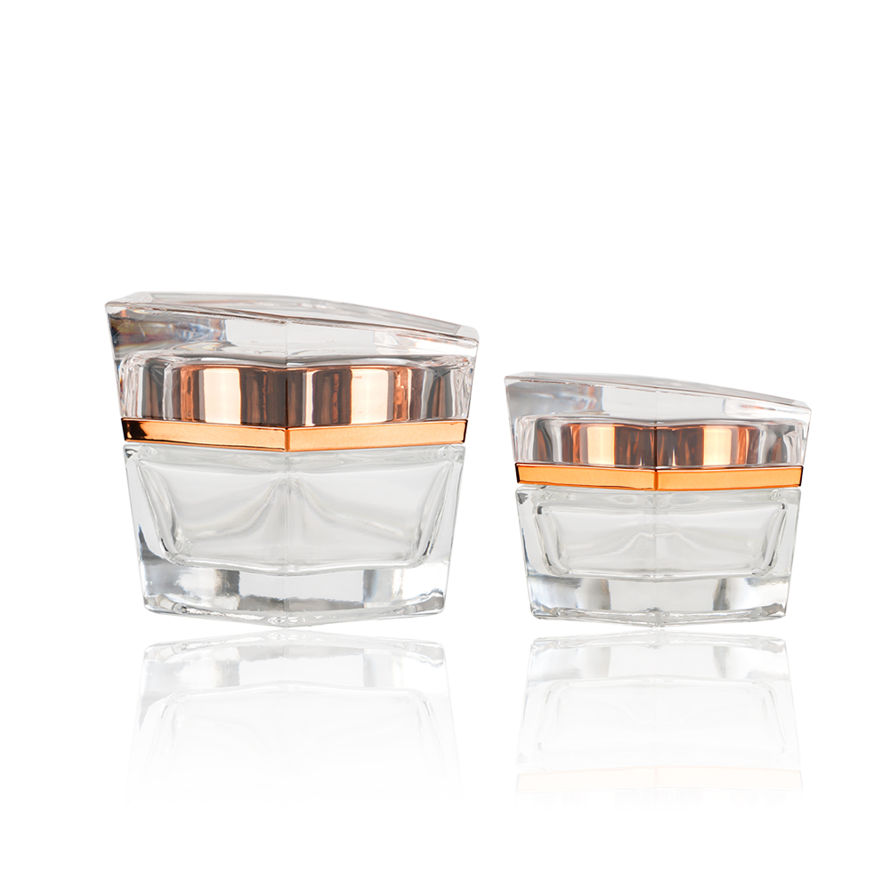 Hottest Design Wholesales Factory Price 30g Unique Glass Jar With Top Cap For Skincare