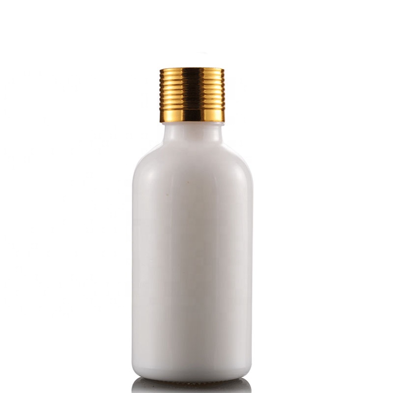Hottest sale 20 ml 30 ml 50 ml 100 ml pearl white porcelain Empty Essential Oil Glass Bottle