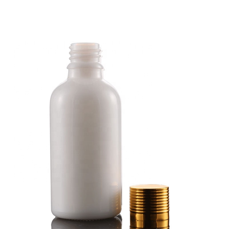 Hottest sale 20 ml 30 ml 50 ml 100 ml pearl white porcelain Empty Essential Oil Glass Bottle
