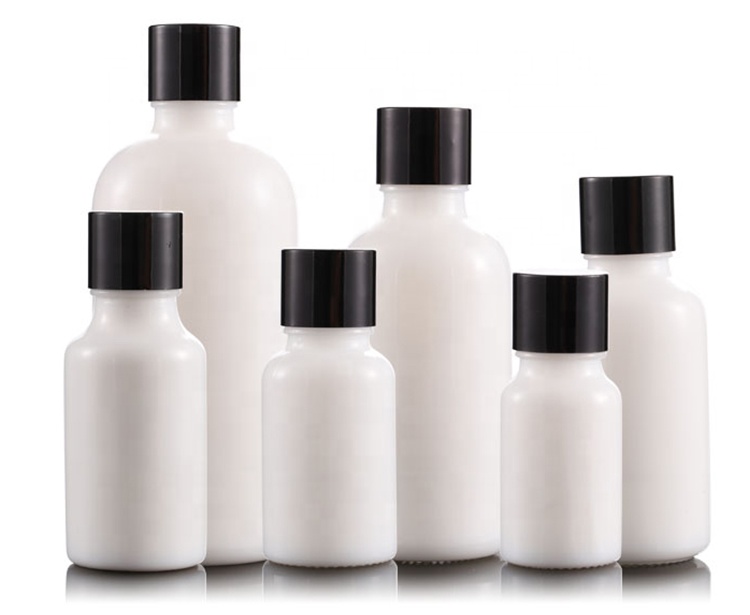 Hottest sale 20 ml 30 ml 50 ml 100 ml pearl white porcelain Empty Essential Oil Glass Bottle
