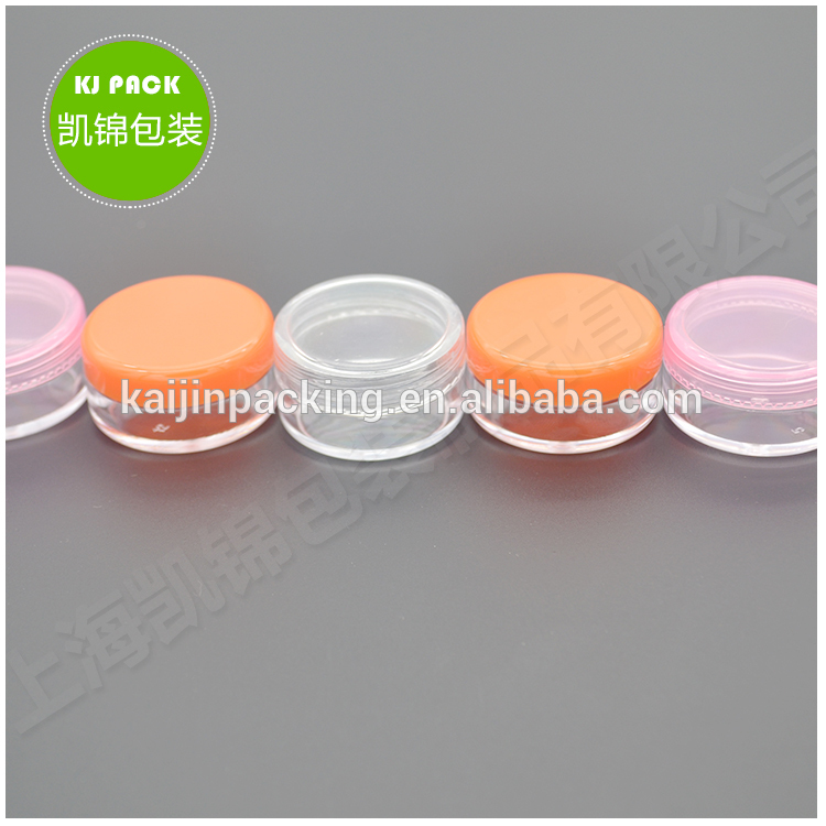 Houseables 5g Jar, Cosmetic Sample Empty Container Plastic Round Lid Small Bottle