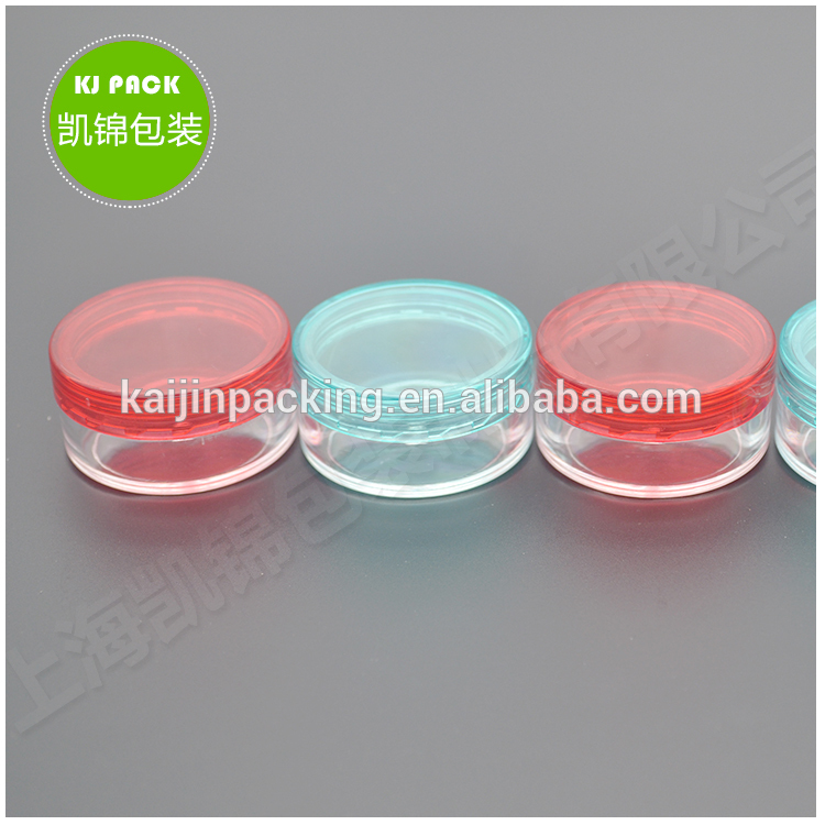 Houseables 5g Jar, Cosmetic Sample Empty Container Plastic Round Lid Small Bottle