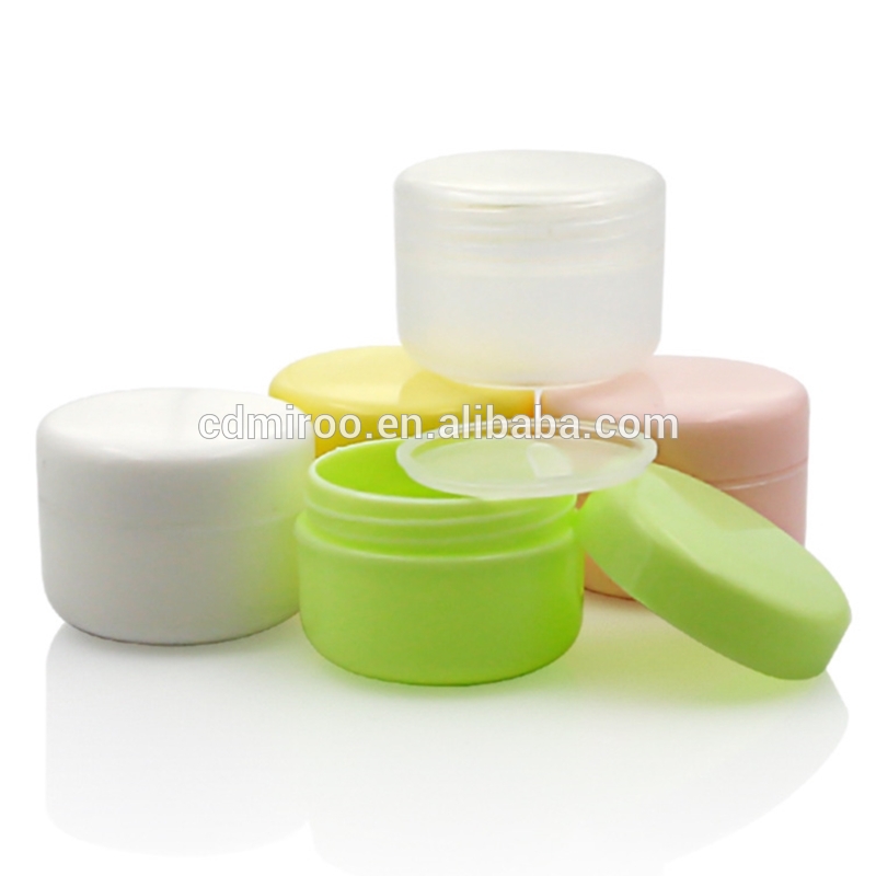 Houseables White Jar Lotion Container 0.3Oz 10ML Gram Capacity Plastic Single Wall with Removable Inner Liners & Dome Lids Cream