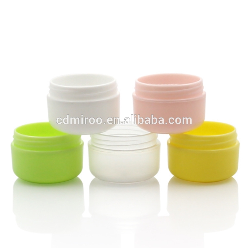 Houseables White Jar Lotion Container 0.3Oz 10ML Gram Capacity Plastic Single Wall with Removable Inner Liners & Dome Lids Cream