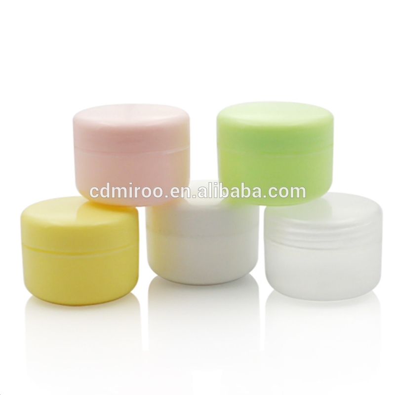 Houseables White Jar Lotion Container 0.3Oz 10ML Gram Capacity Plastic Single Wall with Removable Inner Liners & Dome Lids Cream