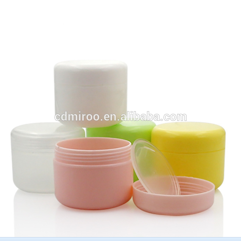 Houseables White Jar Lotion Container 0.3Oz 10ML Gram Capacity Plastic Single Wall with Removable Inner Liners & Dome Lids Cream