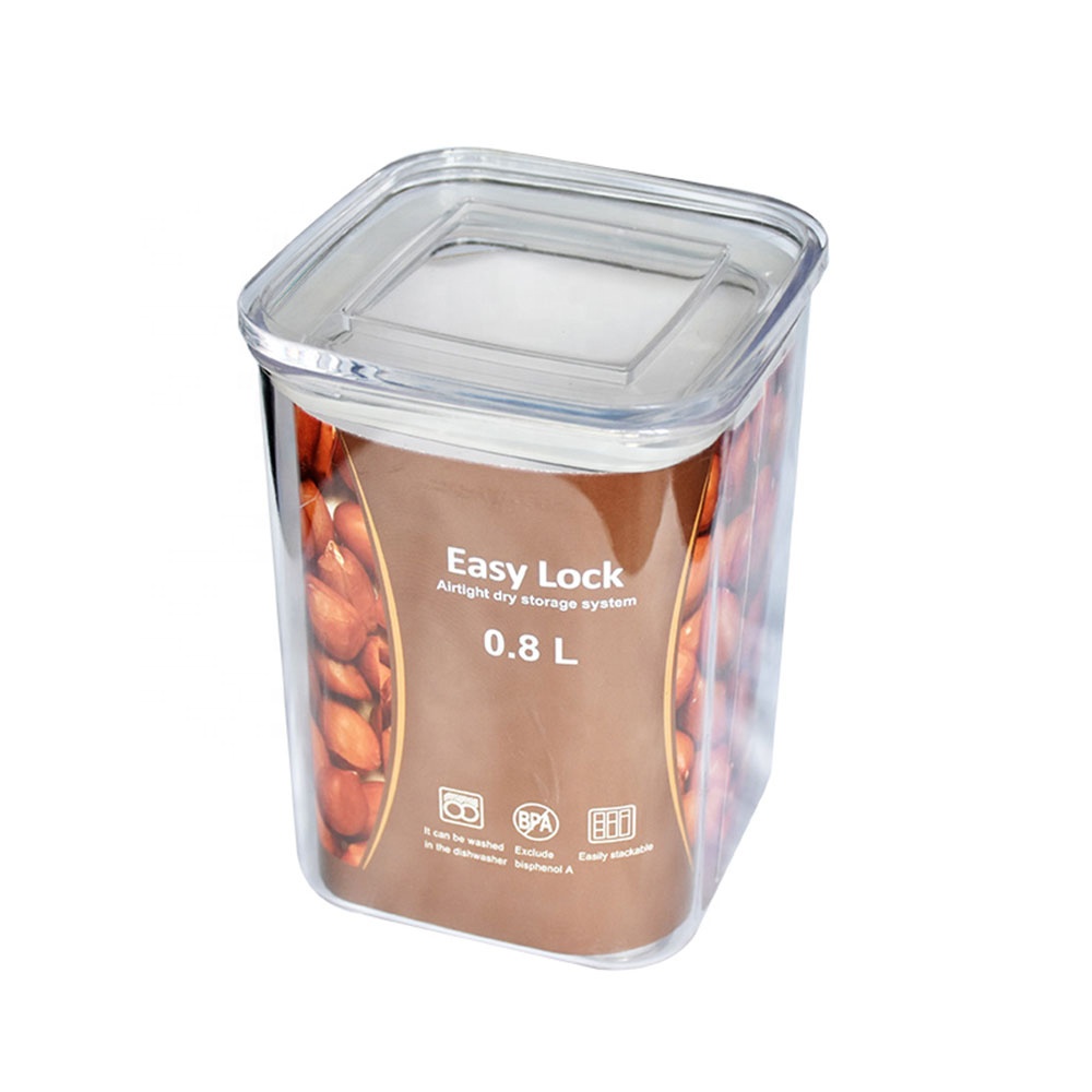 Household Containers Plastic Jar Kitchen Storage Simple Food Storage Jar Sealed Can Moisture-Proof Fresh-Keeping Box