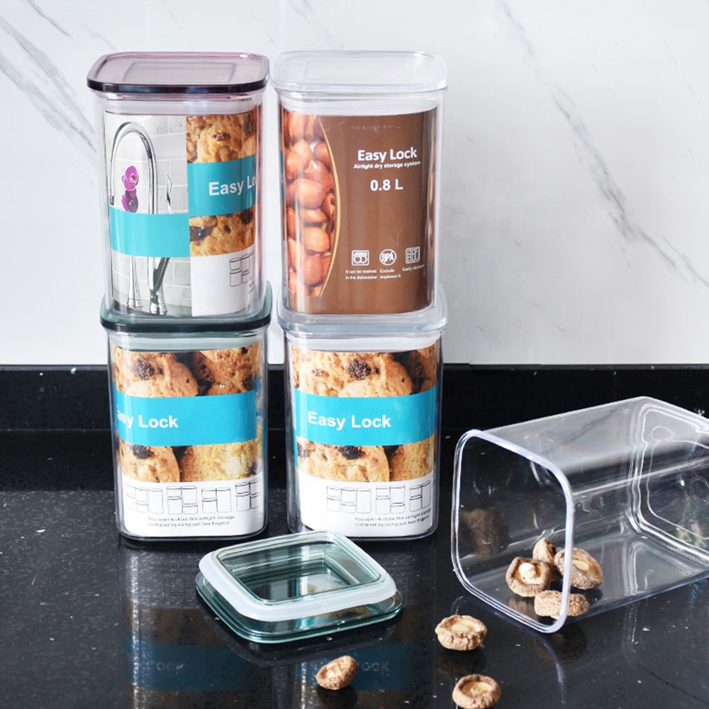 Household Containers Plastic Jar Kitchen Storage Simple Food Storage Jar Sealed Can Moisture-Proof Fresh-Keeping Box