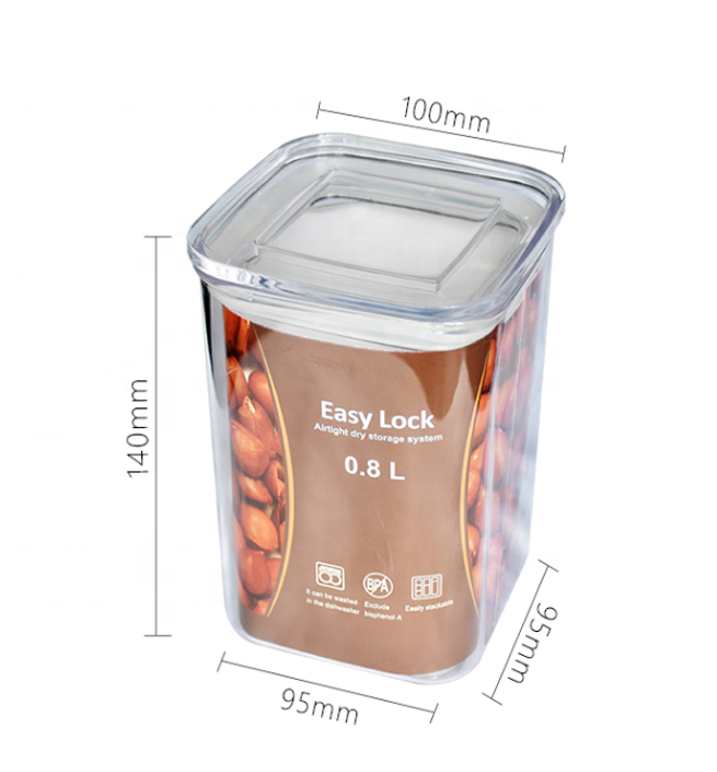 Household Containers Plastic Jar Kitchen Storage Simple Food Storage Jar Sealed Can Moisture-Proof Fresh-Keeping Box