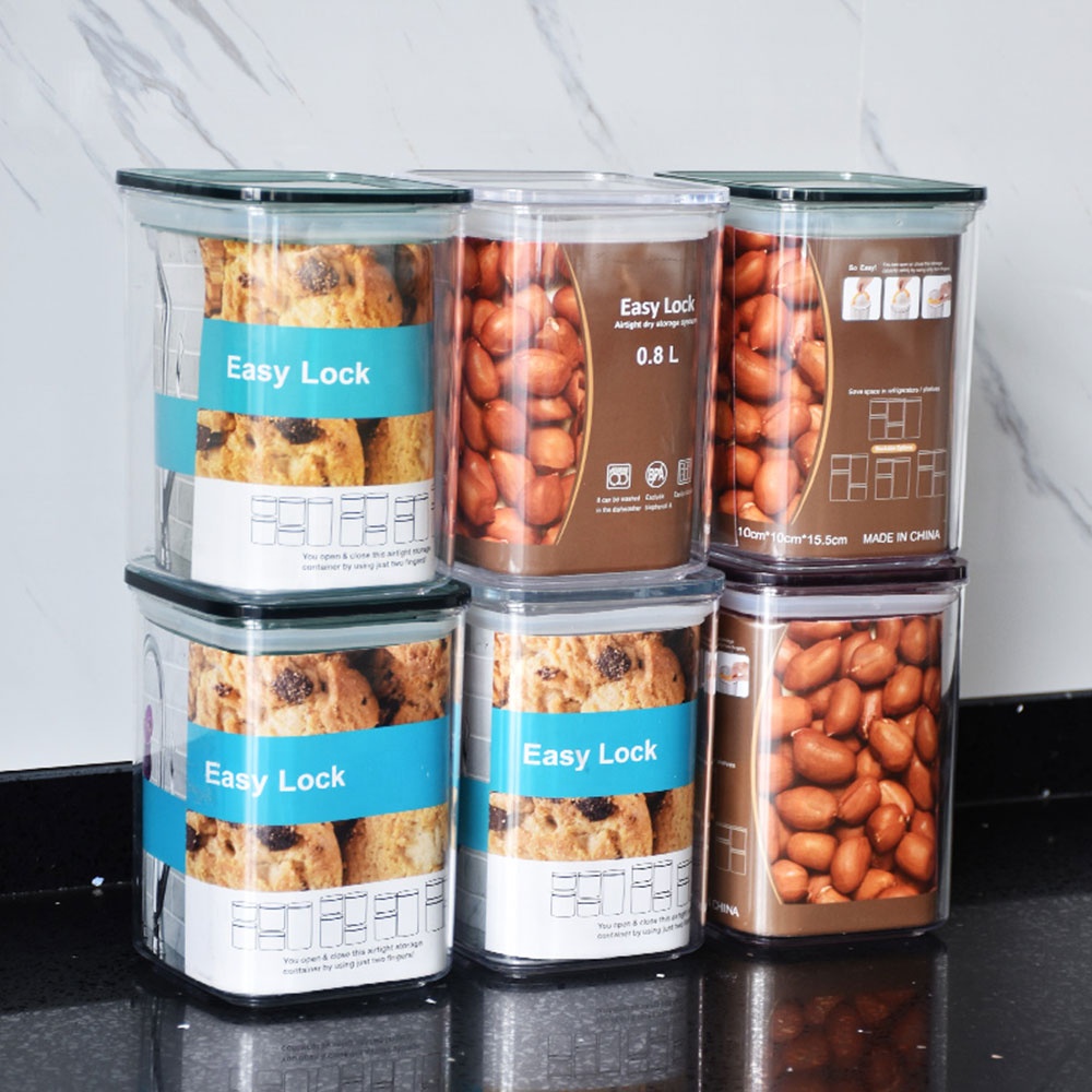 Household Containers Plastic Jar Kitchen Storage Simple Food Storage Jar Sealed Can Moisture-Proof Fresh-Keeping Box