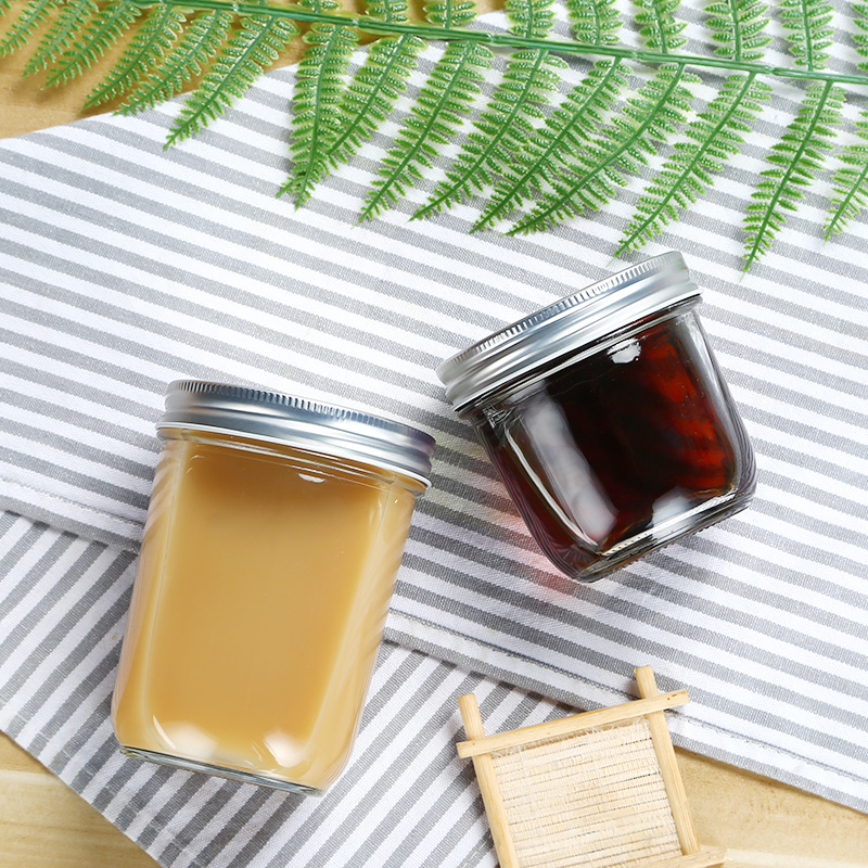 Household Glass Storage Jar With Metal Lid