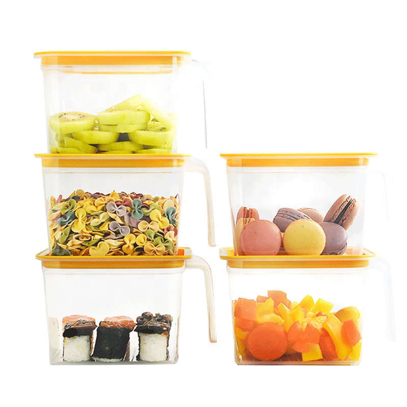 Household Kitchen Transparent Refrigerator Storage Box Fruit Vegetable Food Storage Box Food Containers With Lid