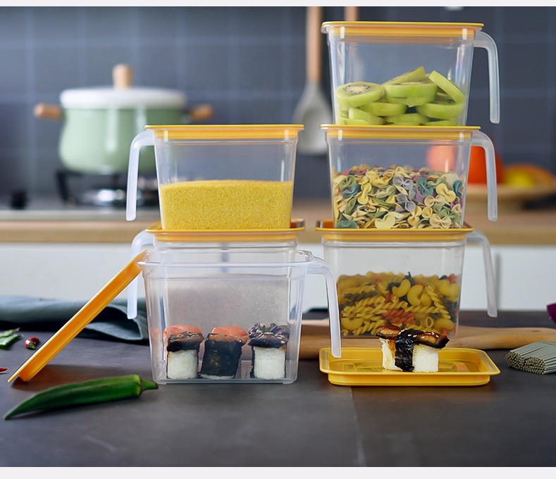 Household Kitchen Transparent Refrigerator Storage Box Fruit Vegetable Food Storage Box Food Containers With Lid