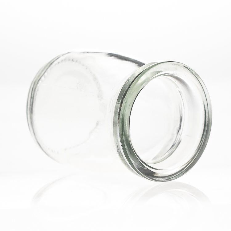 Household Use 100ml Round Empty Clear Food Storage Container 3oz Milk Pudding Glass Jar