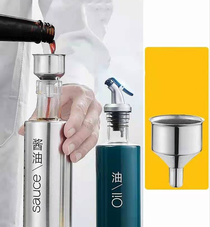 Household and kitchen soy sauce vinegar seasoning container box household filter oiler combination set oil storage tank