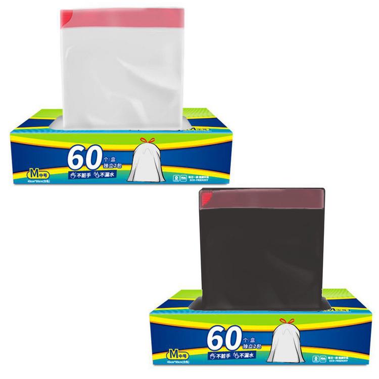 Household household garbage bags 60 trash cans can be bundled garbage bags thickened non-leak garbage bags