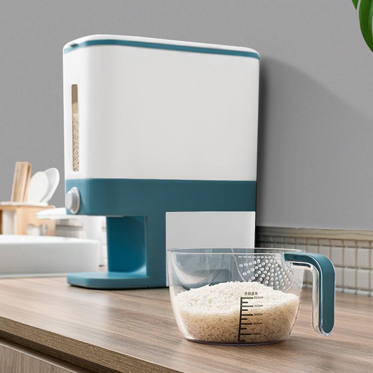 Household moisture-proof kitchen grain storage barrels press-type sealed rice barrels automatic metering rice barrels