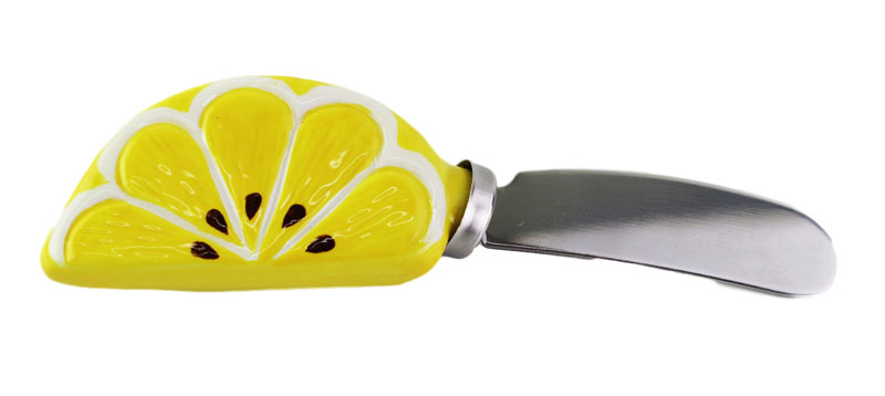 Household using ceramic summer fruit lemon tissue holder napkin tray sponge holder