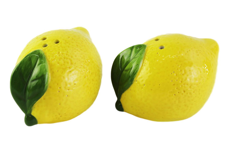 Household using ceramic summer fruit lemon tissue holder napkin tray sponge holder