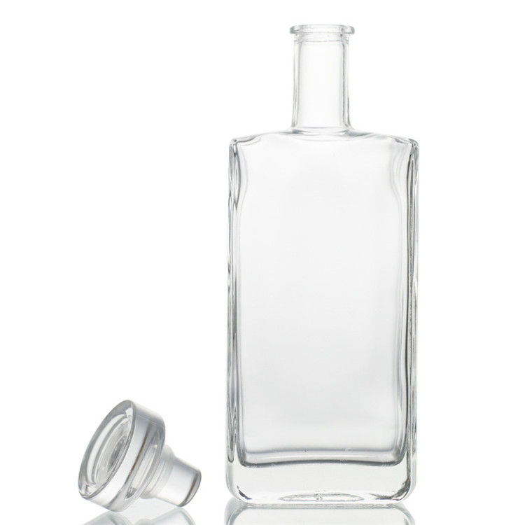 Hui He glass packaging featured 500 ml rectangular bottle for liquor wine gin
