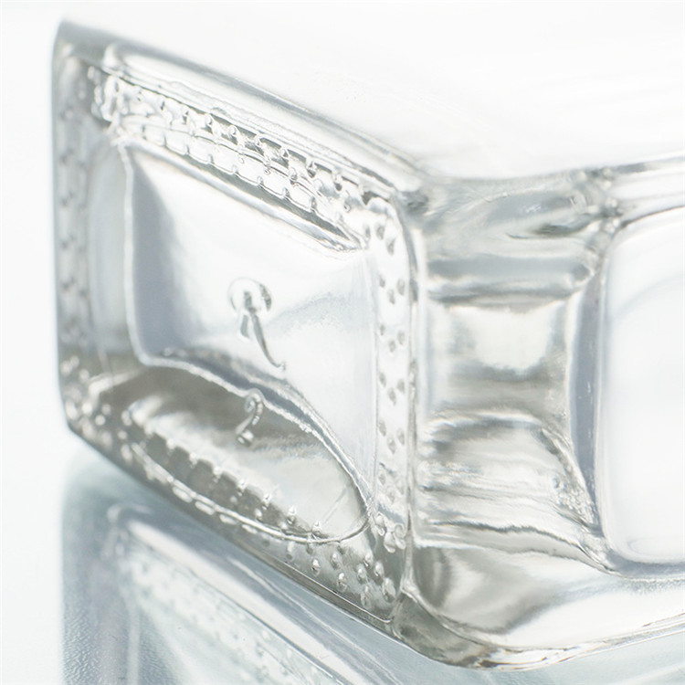 Hui He glass packaging featured 500 ml rectangular bottle for liquor wine gin