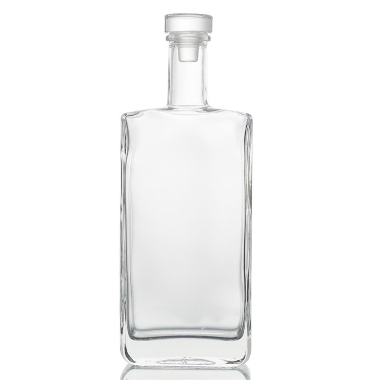 Hui He glass packaging featured 500 ml rectangular bottle for liquor wine gin